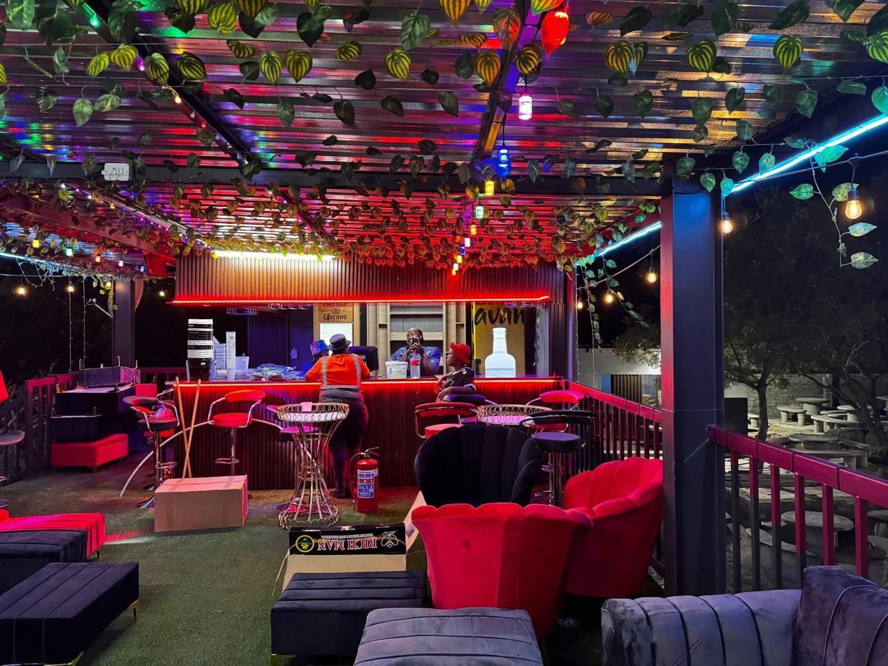 Bar area view at Magopane Liquor Restaurant